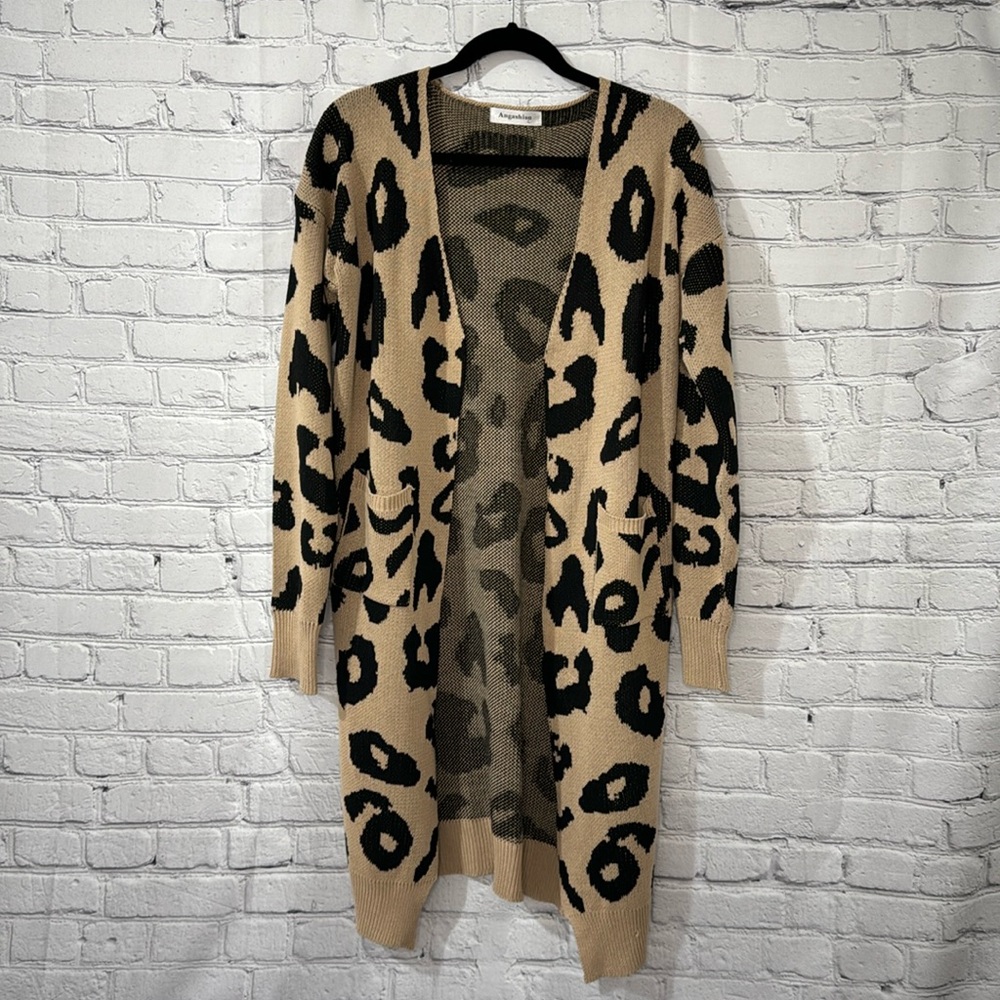 EUC Leopard Print Sweater Cardigan